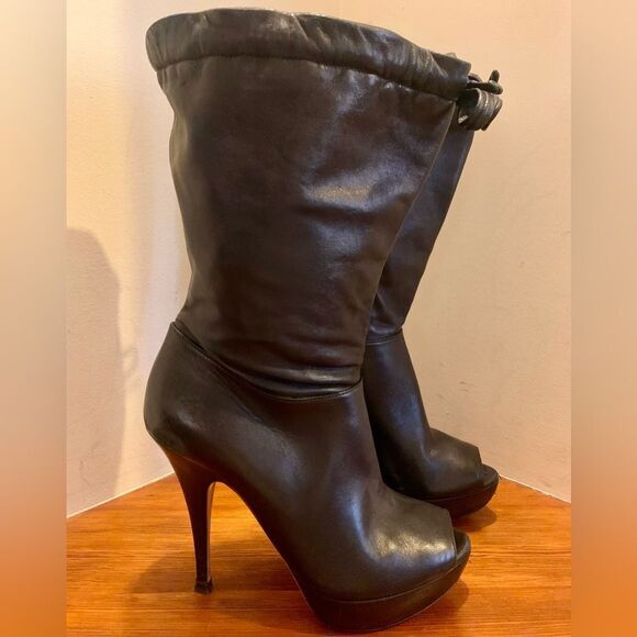 Prada Peep Toe Platform Bootie EU37 - Picture 3 of 12